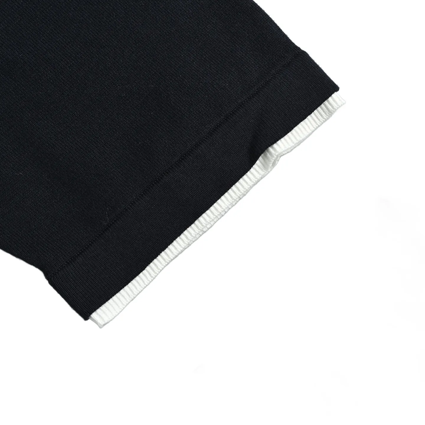 Louis Vuitton/Louis Vuitton white collar button knitted Polo short sleeves
